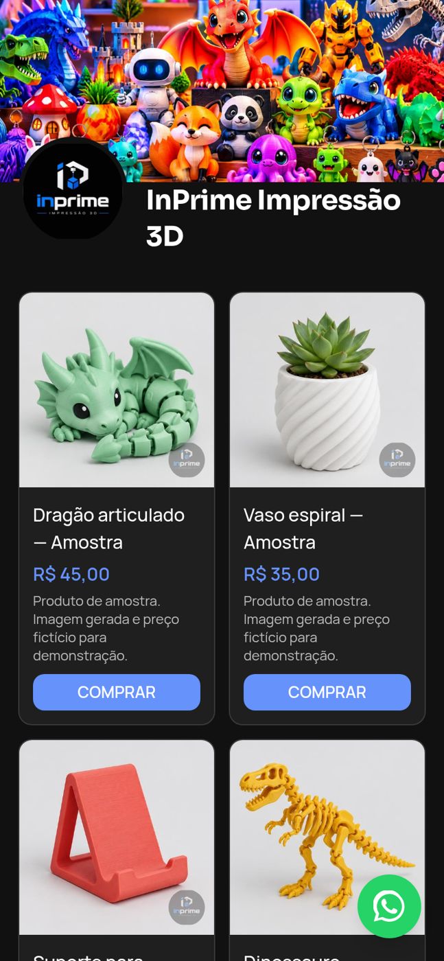 Sua vitrine própria
